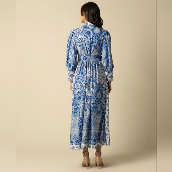 Raishma Maya Blue Cotton Dress - Picture 2 of 9